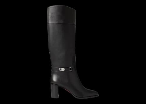 Christian Louboutin Lock Botta 70mm Boot Black Leather
