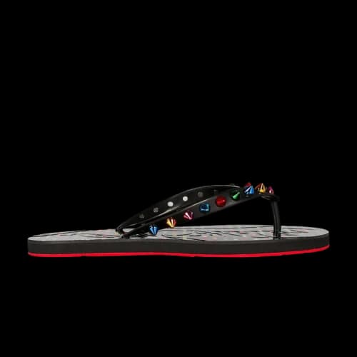 Christian Louboutin Loubi Flip Spikes Donna Flat 'Black' (Women's)