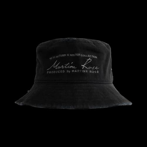 Martine Rose Signature Bucket Hat 'Black Washed'