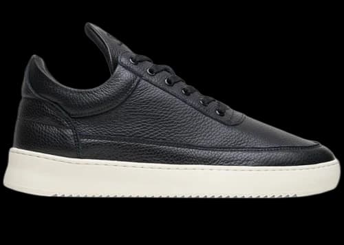 Filling Pieces Low Top Grain Leather Black