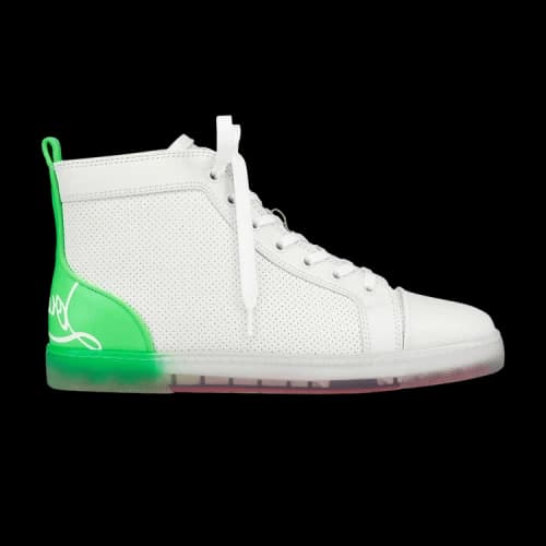 Christian Louboutin Fun Louis Flat 'White Fluo Green'