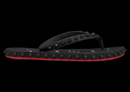 Christian Louboutin Super Loubi Flip Donna Flat Black (Women's)