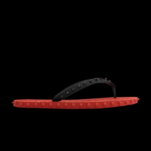 Christian Louboutin Super Loubi Flip Flop 'Black Red'