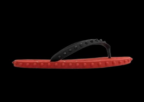 Christian Louboutin Super Loubi Flip Flop Black/Red