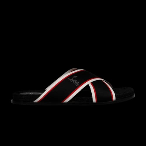 Christian Louboutin Hot Cross Flat Sandal 'Black'