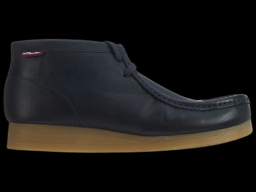 Clarks Stinson Hi Navy Leather Cuir Marine
