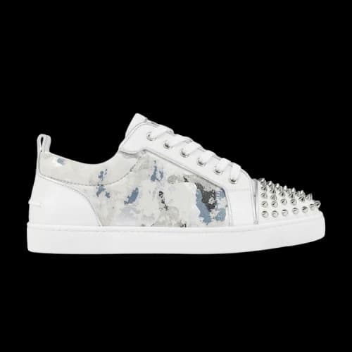 Christian Louboutin Louis Junior Spikes Orlato WhiteSilver Silver