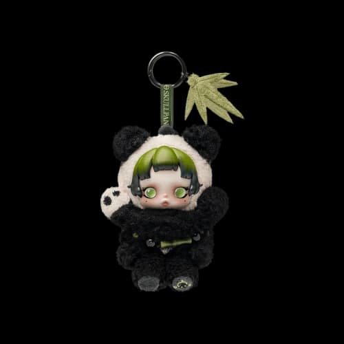 Pop Mart SKULLPANDA Lazy Panda Plush Doll Pendant 'Black/White'