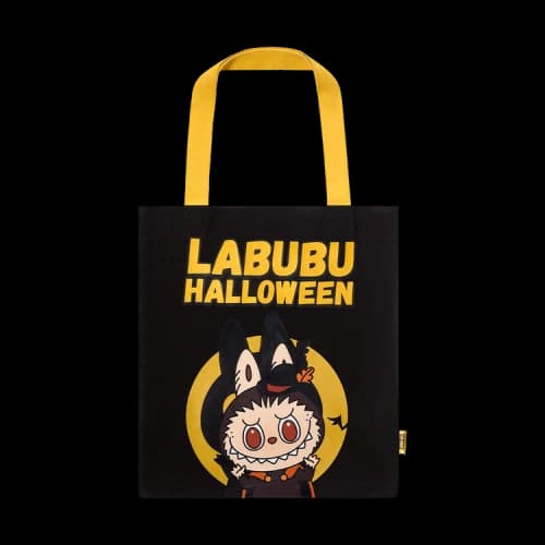 Pop Mart Labubu THE MONSTERS Happy Halloween Party Series Canvas Bag 'Black'