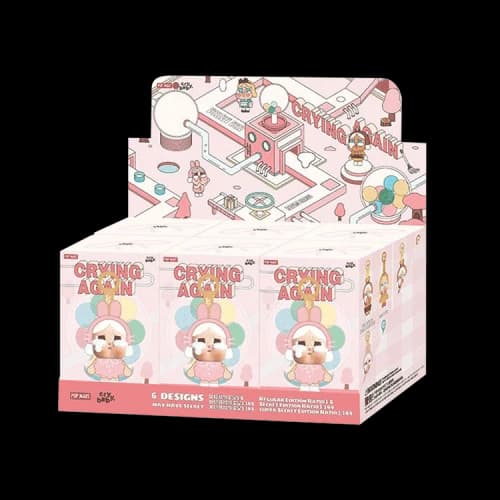 Pop Mart CryBaby Crying Again Series Vinyl Face Plush Sealed Whole Set 'Mystery' (6 Blind Boxes)