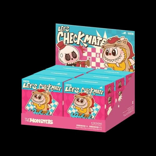 Pop Mart Labubu THE MONSTERS Let's Checkmate Series Fridge Magnet Sealed Case 'Mystery' (6 Blind Boxes)