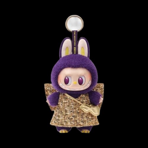 Pop Mart × PRONOUNCE Labubu WINGS OF FORTUNE Vinyl Plush Hanging Card 'Purple'