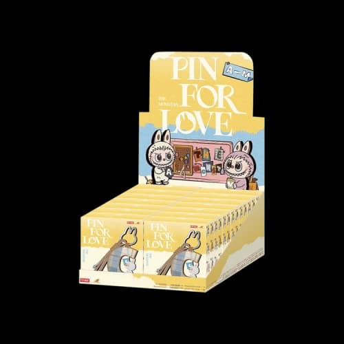 Pop Mart Labubu THE MONSTERS Pin for Love Series A-M Letter Pendant Sealed Whole Set 'Mystery' (14 Blind Boxes)