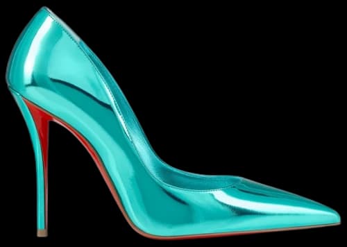 Christian Louboutin Miss Z 100mm Pump Iceberg Laminated Calf Leather