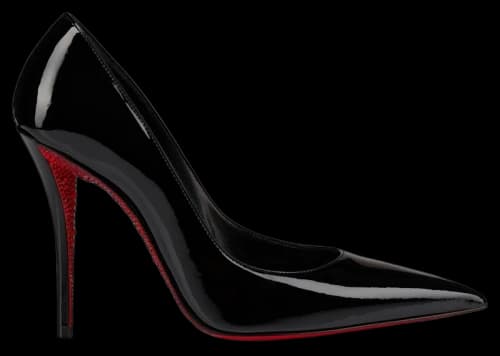 Christian Louboutin Miss Z Suola Strass 100mm Pump Black Patent Calf Leather
