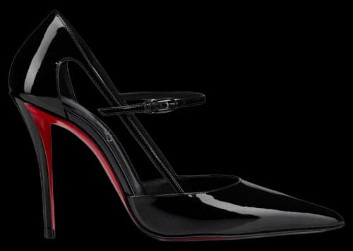 Christian Louboutin Miss Z Strap 100mm Pump Gigi Printed Patent Calf Leather