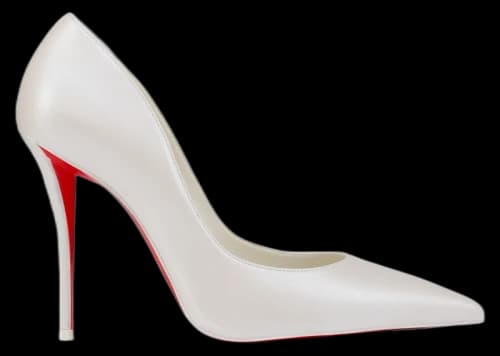 Christian Louboutin Miss Z 100mm Pump Bianco Pearlescent Nappa Leather