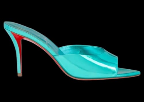 Christian Louboutin Miss Z 80mm Mule Iceberg Laminated Calf Leather