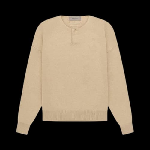 Fear of God Essentials Knit Long-Sleeve Henley 'Sand'