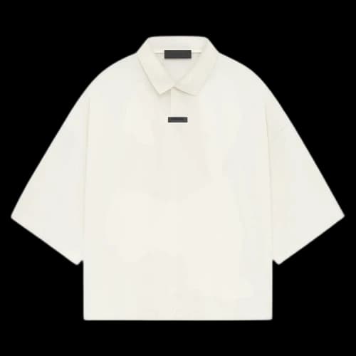 Fear of God Essentials Womens Pique Cropped Polo Shell
