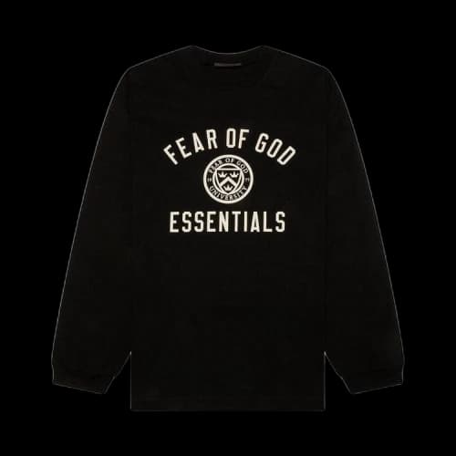 Fear of God Essentials Jersey Long Sleeve Tee (FW24) Black