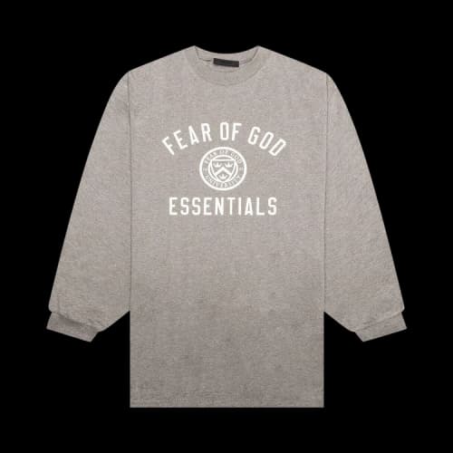 Fear of God Essentials Jersey Long Sleeve Tee Heather Gray