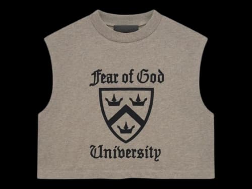 Fear of God Essentials Women's Tri-Blend Cropped Muscle Tee Heather Gray