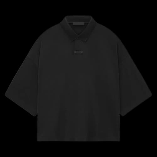 Fear of God Essentials Women's Pique Cropped Polo (FW24) Black