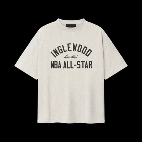 Fear of God Essentials Inglewood x All Star Weekend '26 90s Tee 'Oatmeal Heather'