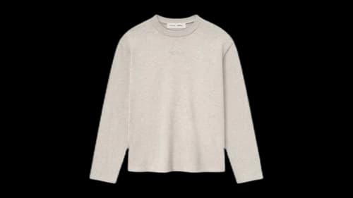 Fear of God Essentials Womens Classic Long Sleeve Tee Heather Stone