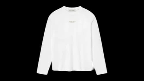 Fear of God Essentials Womens Classic Long Sleeve Tee Cloud White