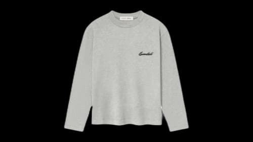 Fear of God Essentials Womens Classic Long Sleeve Tee Concrete Heather