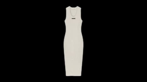Fear of God Essentials Womens Rib Tank Dress Heather Stone