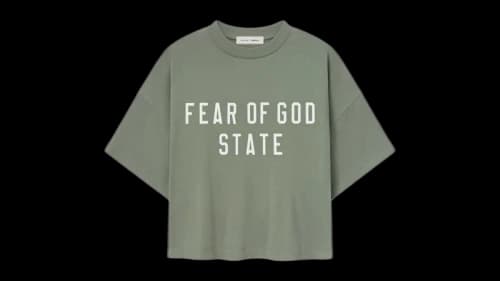 Fear of God Essentials Womens Boxy Tee Moss
