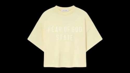 Fear of God Essentials Womens Boxy Tee Garden Yellow