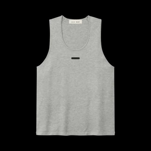 Fear of God Essentials Classic Rib Knit Tank 'Concrete Heather'