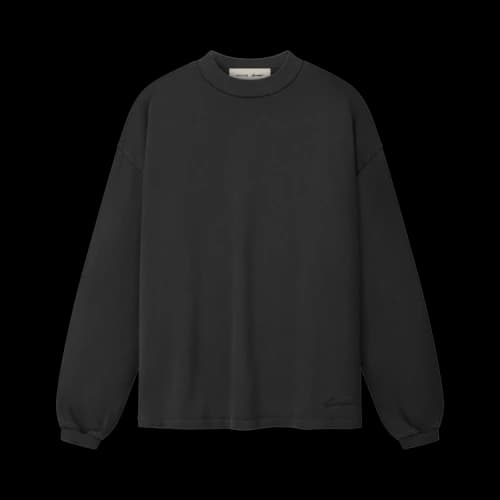 Fear of God Essentials Signature Classic Long Sleeve Tee 'Faded Black'