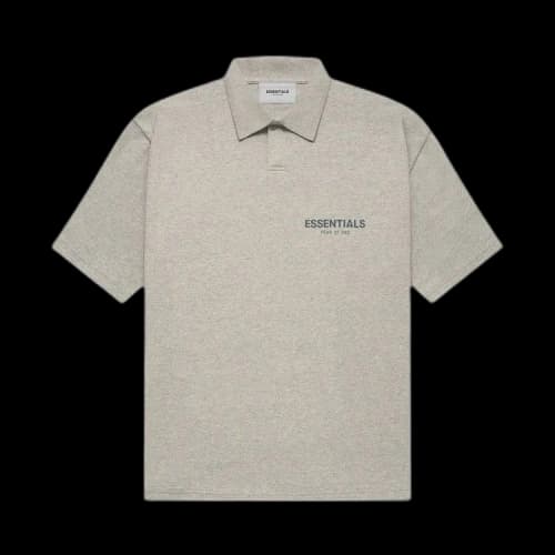 Fear of God Essentials Short-Sleeve Polo 'Dark Heather Oatmeal'