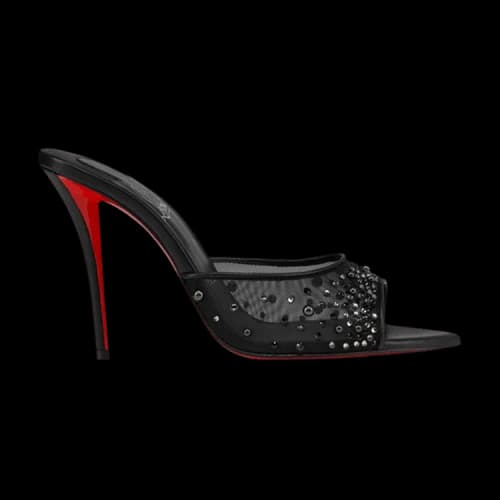 Christian Louboutin Miss Z Mule Degrasstrass Perla 'Black' (Women's)