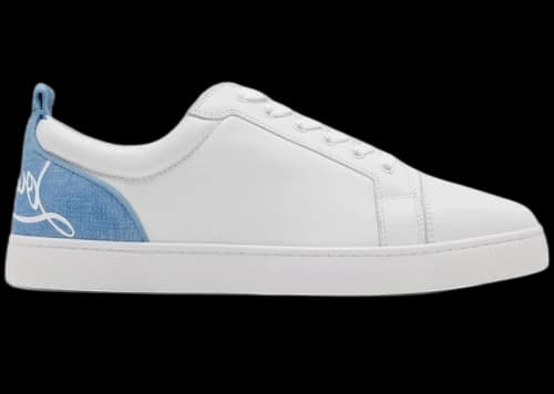 Christian Louboutin Fun Louis Junior White Light Blue