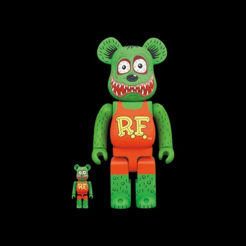 Bearbrick BE@RBRICK x Rat Fink 100% & 400% Set 'Green/Red'