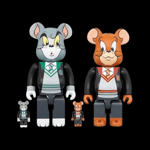 Bearbrick BE@RBRICK x Tom and Jerry In Hogwarts House Robes 100% & 400% 'Multicolor' (Set of 4)