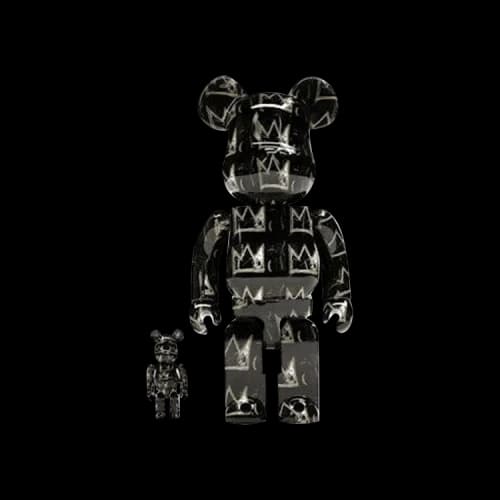 Bearbrick BE@RBRICK Jean-Michel Basquiat #8 100% & 400% Set 'Black'