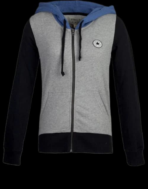 Converse All Star Full Zip Hooded Sweatshirt 'Grey' (Women's)