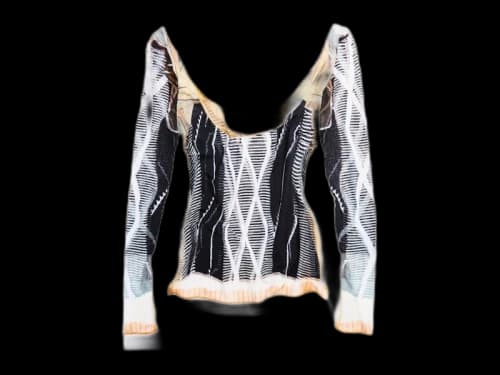 H&M x Glenn Martens Printed Top Black/Pattern