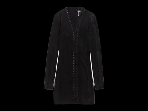 H&M x Glenn Martens Ribbed Mini Dress Black