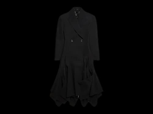 H&M x Glenn Martens Wool-Blend Coat Black