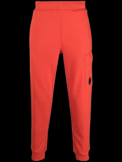 C.P. Company Diagonal Raised Fleece Sweatpants Fiery Red