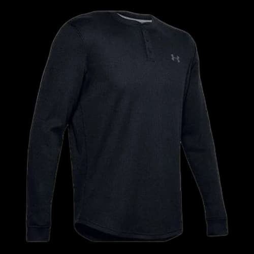 Under Armour Waffle Henley Thermal Shirt 'Black'