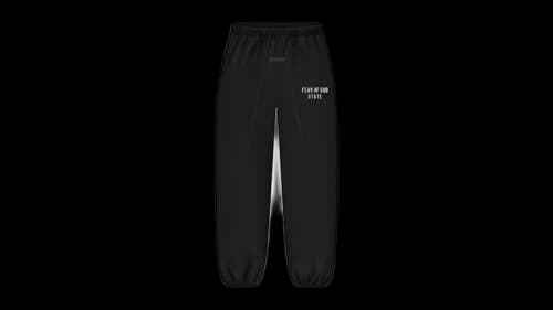 Fear of God Essentials Womens State Classic Fleece Sweatpant (FW25) Jet Black